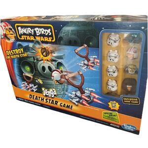 Angry Birds Star Wars Jenga Death Star Game Ages 8+ 1-2 Players Complete Set Fun